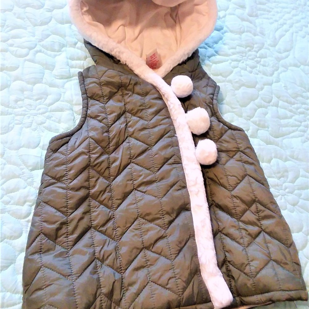 ASPEN KIDS PUFF VEST OLIVE GREEN 4T